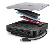 Stacja dokująca do laptopa Axagon HMC-UFO USB-C 10Gbps UFO 9in1 hub